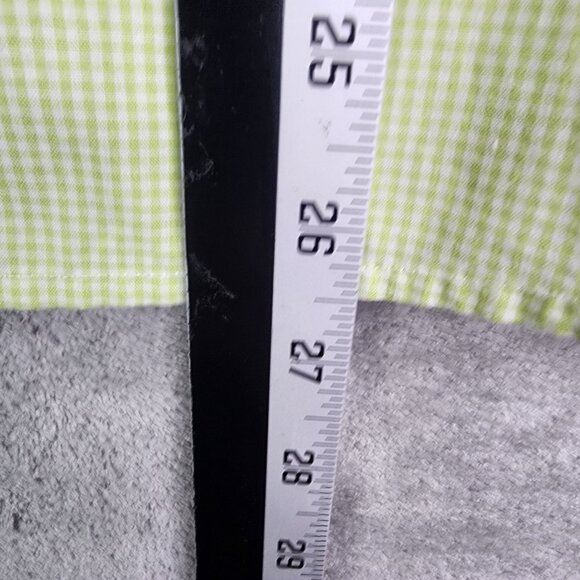 Women's Green Checkered Cherokee Shirt Long Sleeve Button Down Size 18W - Picture 8 of 9